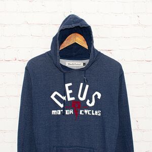 Deus Ex Machina Men's Pullover Hoodie Sweatshirt indigo Blue Size XS